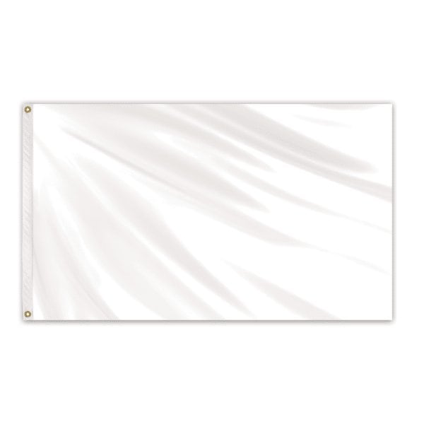 Solid Color Outdoor Nylon Flag 3' x 5' - White